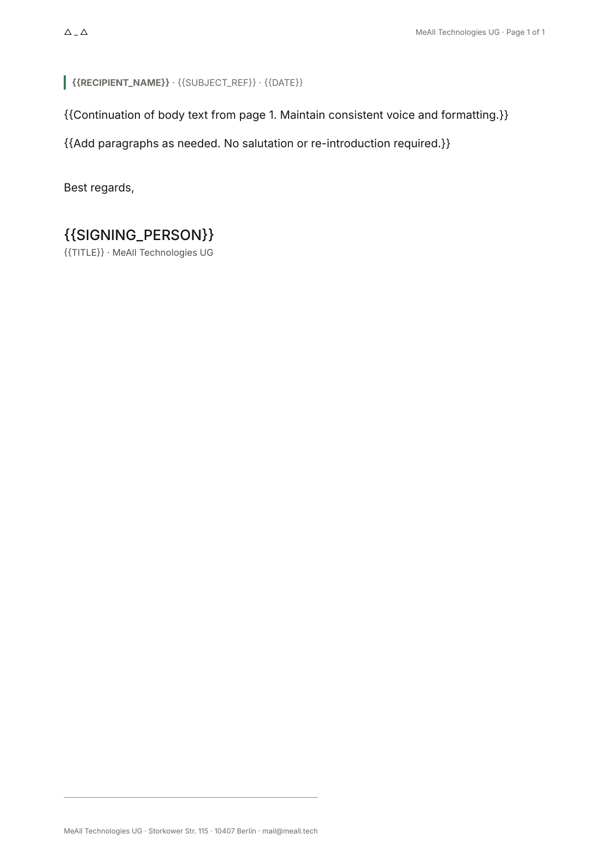 Continuation sheet